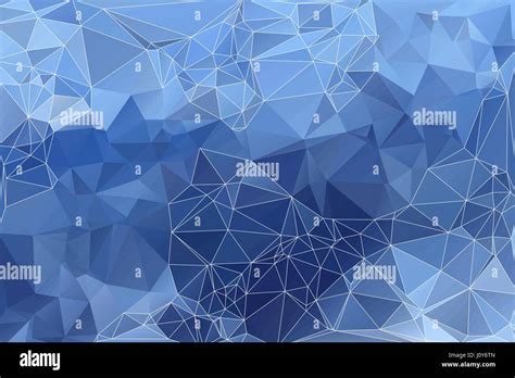 Pale Blue Abstract Low Poly Geometric Background With White Triangle