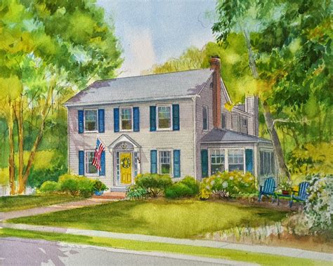 The Watercolor House Painting Watercolor Paintings House Painting
