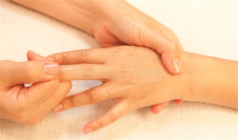 Reflexology Hand Massage Spa Hand Treatment Stock Image Image Of