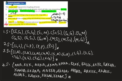 Jalan Kerja Buku Teks Matematik Tingkatan 4 T4 BAB 9  Kebarangkalian