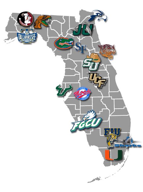 Map Of Florida Colleges And Universities