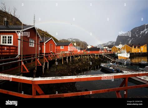 Fishing Village Nusfjord Flakstadoya Lofoten Islands Norway