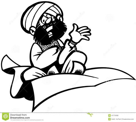 Genie On Carpet Cartoon Vector Clipart Stock Vector ...