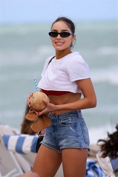 Olivia Culpo Looks Scorching Hot In A Bright Red Bikini As She Joins