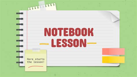 Notebook Lesson Plan Powerpoint Template Greatppt