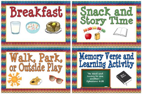 6 Best Printable Preschool Visual Daily Schedule