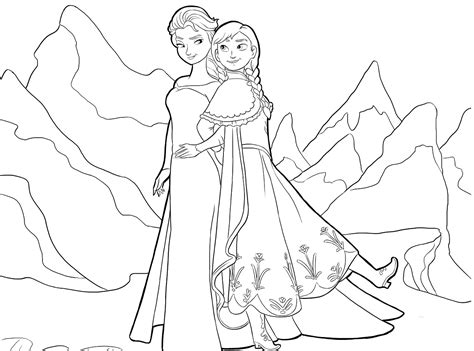 Dibujos de Elsa y Anna para imprimir | Princesas Disney