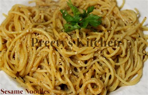 I also use whole wheat pasta, frozen peas, and fresh mushrooms (if i. Preety's Kitchen: Sesame Noodles