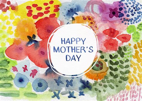 Get 50% off your 1st order. Happy Mothers Day Watercolor Garden- Art by Linda Woods Painting by Linda Woods
