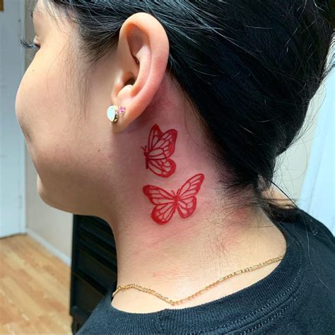 20 Awesome Butterfly Tattoo Behind Ear For Men And Women In 2023