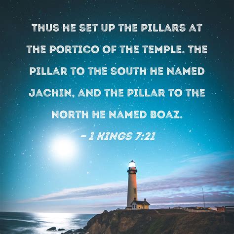 1 Kings 721 Thus He Set Up The Pillars At The Portico Of The Temple