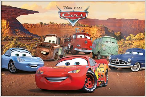 Cars Framed Disneypixar Movie Poster Characters Lightning Mcqueen
