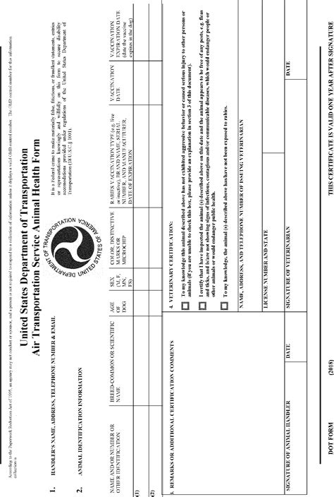 Free Printable Blank Emotional Support Animal Certificate - Printable