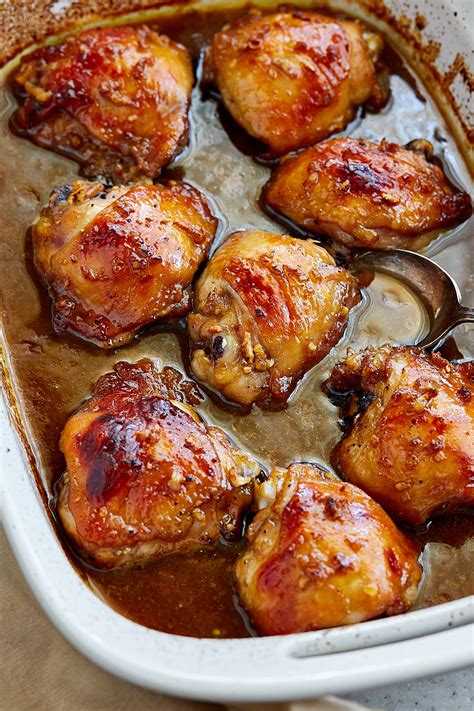 Once the chicken is cooked, remove the pan from the oven, transfer the chicken to a clean plate, and loosely tent the plate with aluminum foil. Killer Chicken Thigh Marinade - i FOOD Blogger