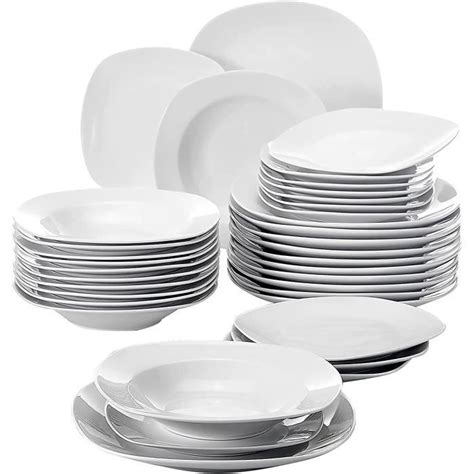 Malacasa S Rie Elisa Pcs Service De Table Porcelaine Assiettes