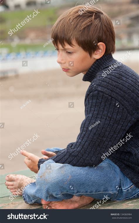 Sad Little Boy Stock Photo 134360984 Shutterstock