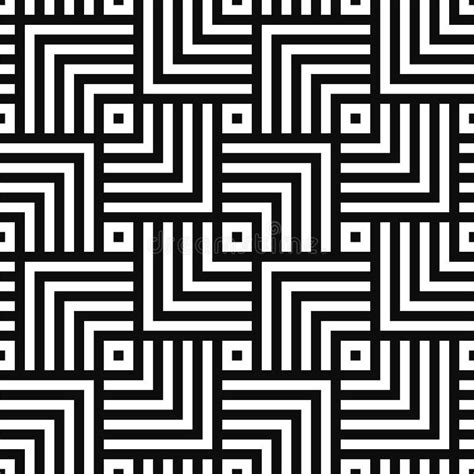 Geometric Seamless Vector Creative Pattern Black And White Squares