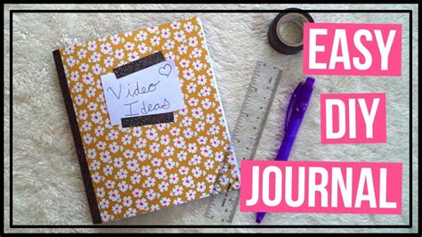 Easy Diy Journal How To Make Your Own Journal Youtube