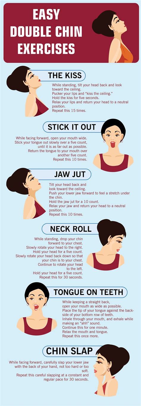 Easy Double Chin Infographics Chin Exercises Double Chin Exercises