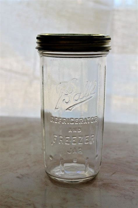 3 pack ball plastic stackable gray freezer jars with lids ( 8 oz.) Vintage Ball Fridge and Freezer Rarer Mason Jar | Ball ...