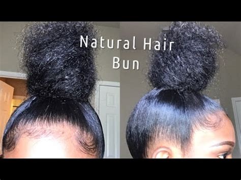 Thickening hairspray, a ponytail, and some bobby pins to turn your short 'do into the perfect, voluminous messy. Sleek High Bun Tutorial | Natural Hair - YouTube
