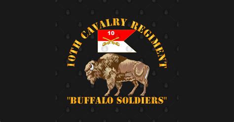 10th Cavalry Regiment Buffalor Soldiers W10h Cav Guidon 10th