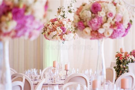 Wedding Decoration With Flowers Stock Photo Image Of Wedding White