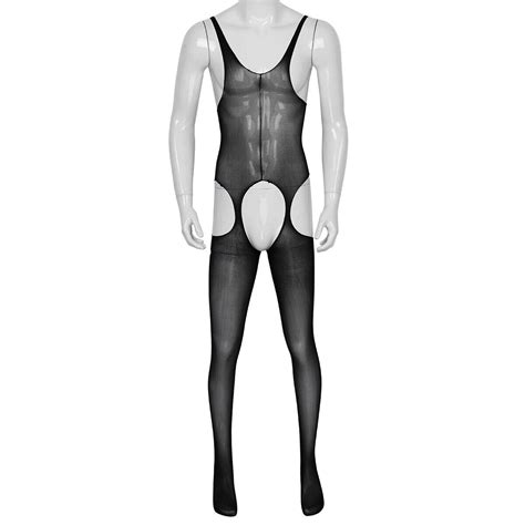 sexy men full body stocking lingerie pantyhose tights novelty underwear bodysuit ebay