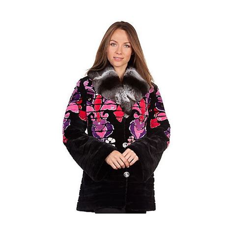 Zuki Baroque Beaver Fur Coat With Chinchilla Fur Collar Beaver Fur