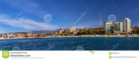 Architecture Of Modern Resort Town Sochi Russia Stock Photo Image Of