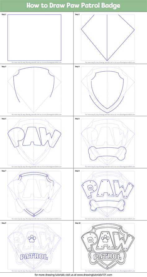 How To Draw Paw Patrol Badge Drawingtutorials Com Patrulha My Xxx Hot