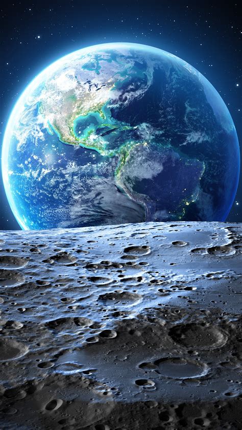 Planet Earth Seen From The Moon Wallpaper 4k Hd Id3339