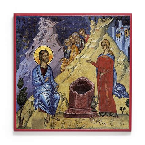 The Samaritan Woman At The Well Athos Icon F244 Legacy Icons