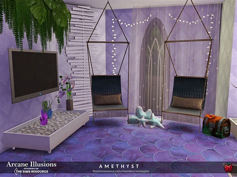 Arcane Illusions Amethyst Bedroom By Melapples From Tsr • Sims 4