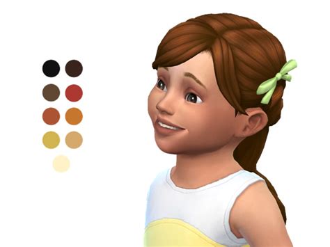 The Sims Resource Toddler Wavy Long Hair Retextured By