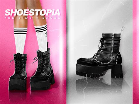 Shoestopia Little Death Boots Shoes For The Sims 4