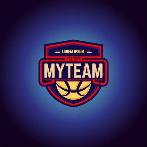 Premium Vector Basketball Team Logo Design Vector Template