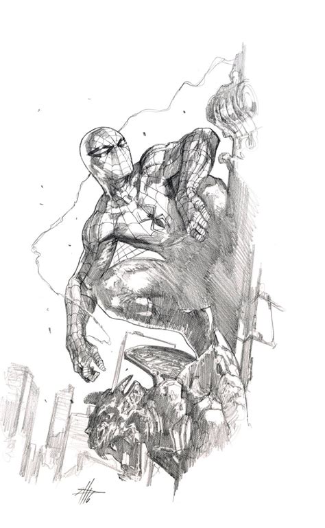 Gabriele Dellotto Marvel Art Superhero Sketches Marvel Comics Art