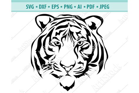 Tiger Face SVG Head Of A Tiger Clipart Cats Dxf Png Eps 440649
