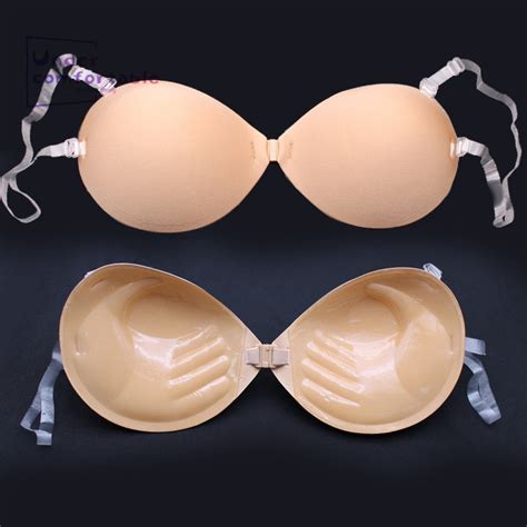 Adam Hand Thicken A D Cup Invisible Silicone Women Bra With Straps For