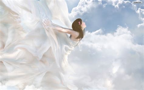 Free Download Youwall Flying Angel Wallpaper Wallpaperwallpapersfree