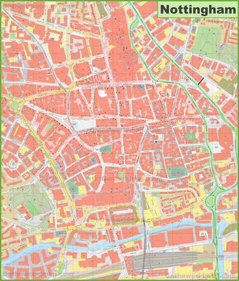 Nottingham City Centre Map