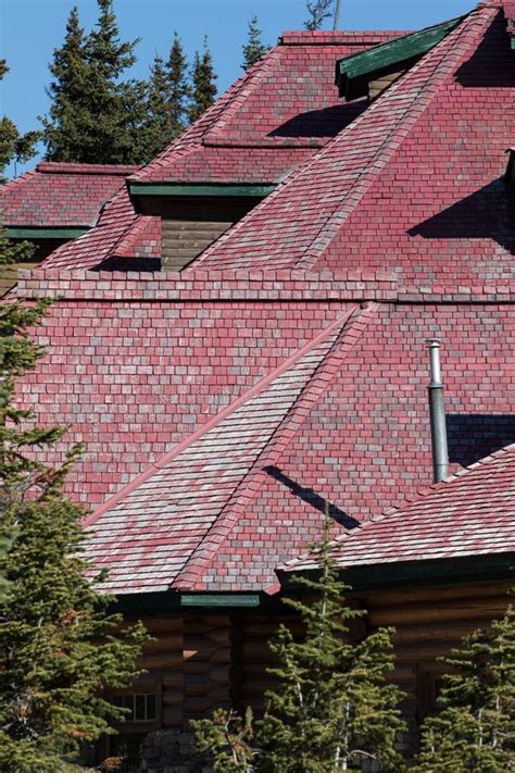 Vintage Red Shingle Roof Details Stock Photo Image Of Architecture