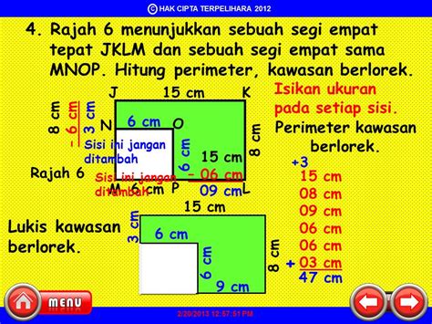 Formula luas kawasan berlorek bulatan. AZIMAT MATEMATIK: PERIMETER KAWASAN BERLOREK