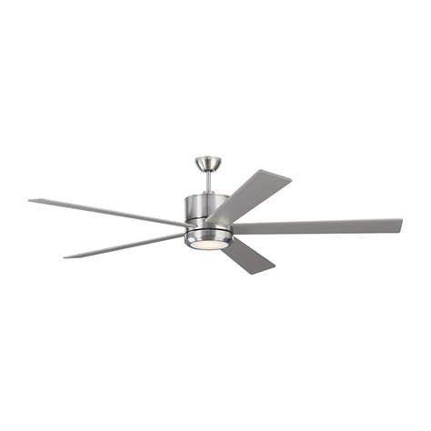 Monte Carlo Fans Vision 72 In Integrated Led Brushed Steel Ceiling Fan