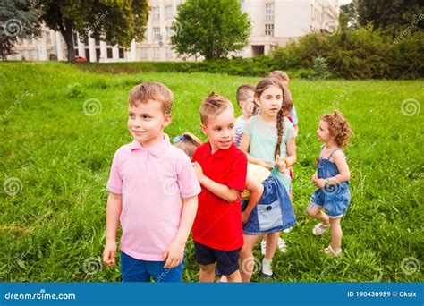 The Children Learn To Follow Their Turn Stock Image Image Of