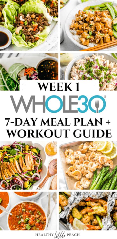 Whole30 Meal Plan And Workout Guide Week 1 Healthy Little Peach