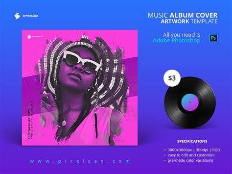 Soulful House Music Album Cover Artwork Template