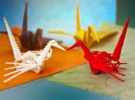 Origami Crane Skeleton 3d Model 3d Printable Obj