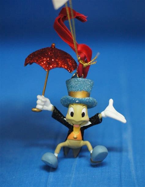 Pinocchio Jiminy Cricket Red Umbrella Resin Christmas Ornament 2008